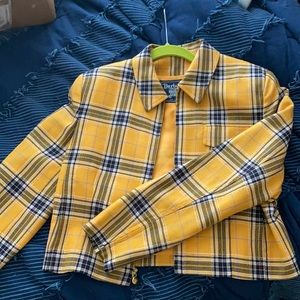 Burberry Vintage Yellow Plaid Jacket/Blazer